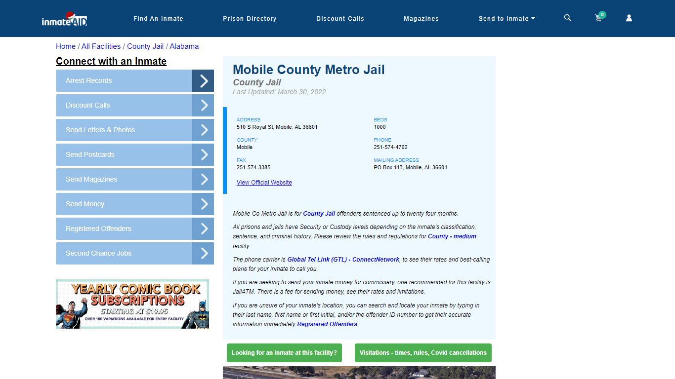 Mobile County Metro Jail - Inmate Locator - Mobile, AL